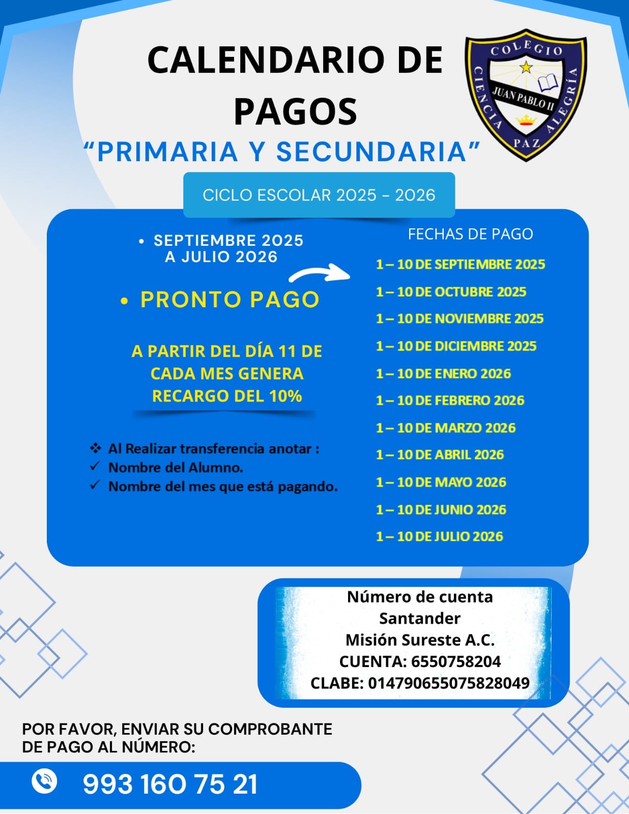 Área de pagos