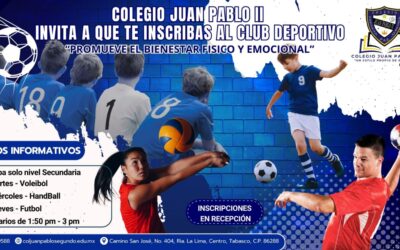 Te invitamos a que te inscribas en el Club Deportivo