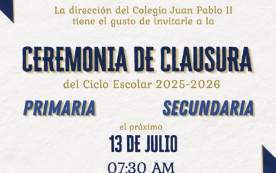 Invitación a la Ceremonia de Clausura 2025-2026