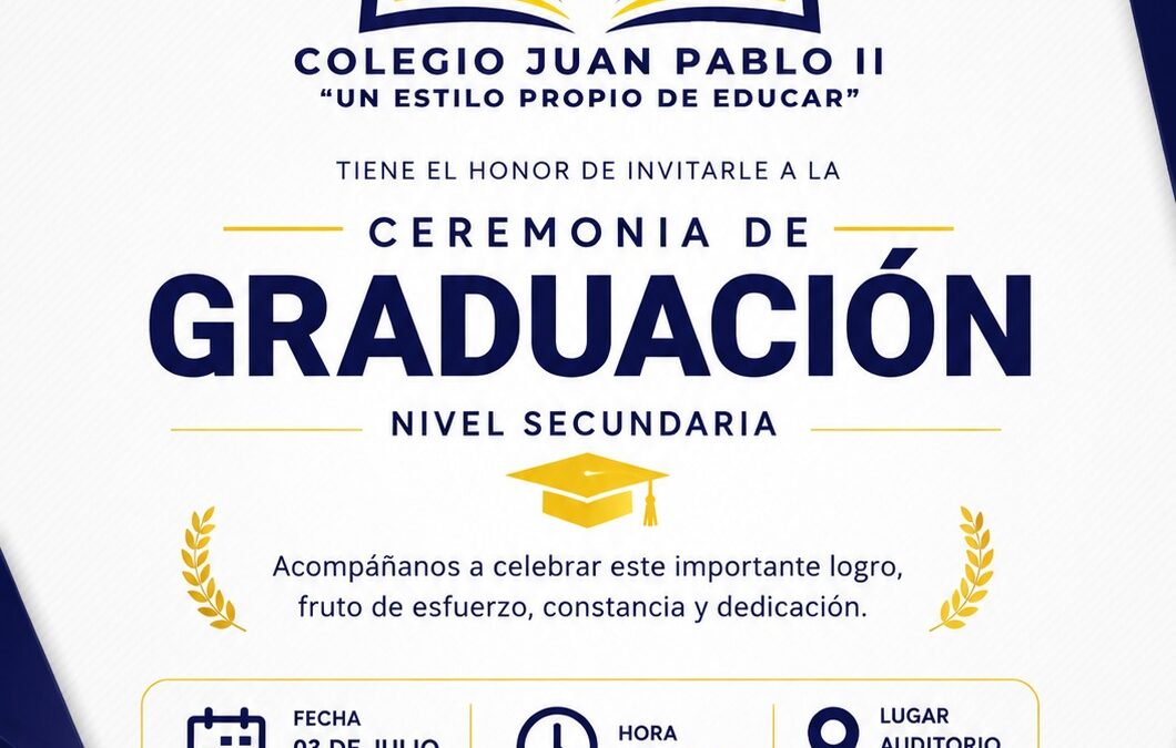 Invitación al Evento de Graduación de Secundaria